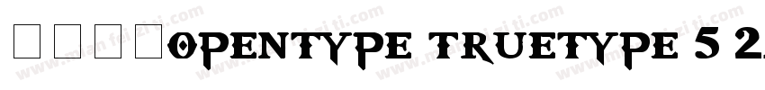 宋体常规opentype truetype 5 21字体转换